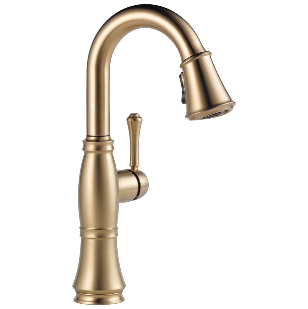 Delta Faucet - CassidyE Single Handle Pulldown Bar/Prep Faucet - LumicoatÂ® Champagne Bronze