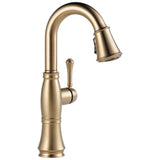 Delta Faucet - CassidyE Single Handle Pulldown Bar/Prep Faucet - LumicoatÂ® Champagne Bronze