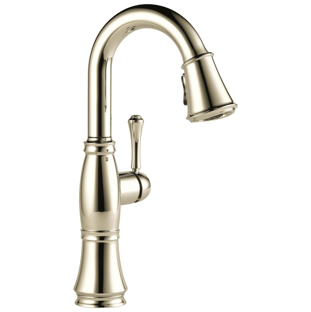 Delta Faucet - CassidyE Single Handle Pulldown Bar/Prep Faucet - LumicoatÂ® Polished Nickel