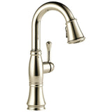 Delta Faucet - CassidyE Single Handle Pulldown Bar/Prep Faucet - LumicoatÂ® Polished Nickel