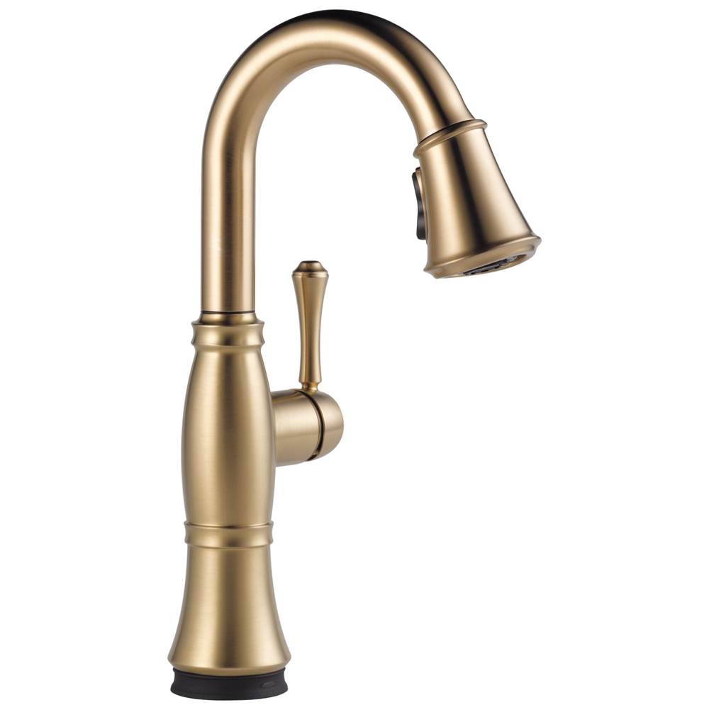 Delta Faucet - CassidyE Single Handle Pulldown Bar/Prep with Touch<sub>2</sub>O Technology - LumicoatÂ® Champagne Bronze