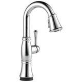 Delta Faucet - CassidyE Single Handle Pulldown Bar/Prep with Touch<sub>2</sub>O Technology - LumicoatÂ® Chrome