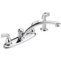 Delta Faucet - Foundations Two Handle Kitchen Faucet with Spray - Chrome