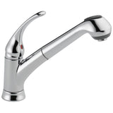 Delta Faucet - Foundations Single Handle Pull-Out Kitchen Faucet - Chrome