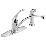 Delta Faucet - Foundations Single Handle Kitchen Faucet with Spray - Chrome