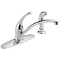 Delta Faucet - Foundations Single Handle Kitchen Faucet with Spray - Chrome