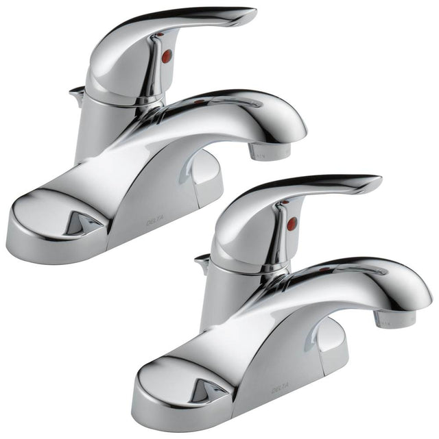 Delta Faucet - Foundations Single Handle Centerset Bathroom Faucet - Chrome