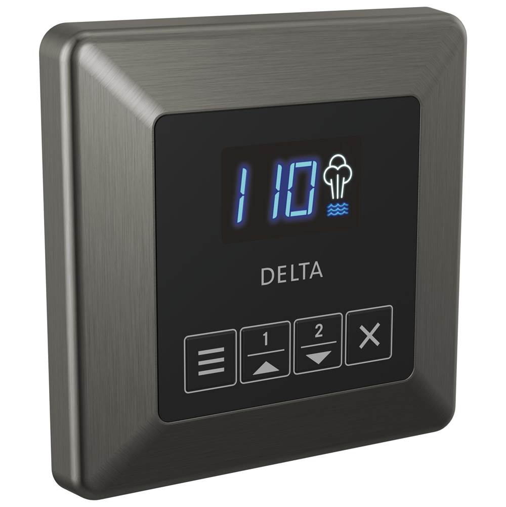 Delta Faucet - Universal Showering Components Square Steam Control - LumicoatÂ® Black Stainless