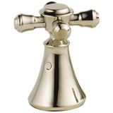 Delta Faucet - CassidyE Metal Cross Handle Set - Deck Mount Bathroom & Bidet - Polished Nickel