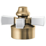 Delta Faucet - DorvalE Single Cross Handle Kit - Champagne Bronze / Porcelain