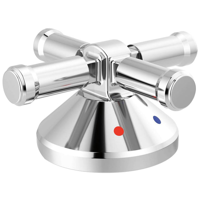 Delta Faucet - BroderickE 3-Hole Roman Tub w/Hand Shower - Handle Kit-Cross - LumicoatÂ® Chrome