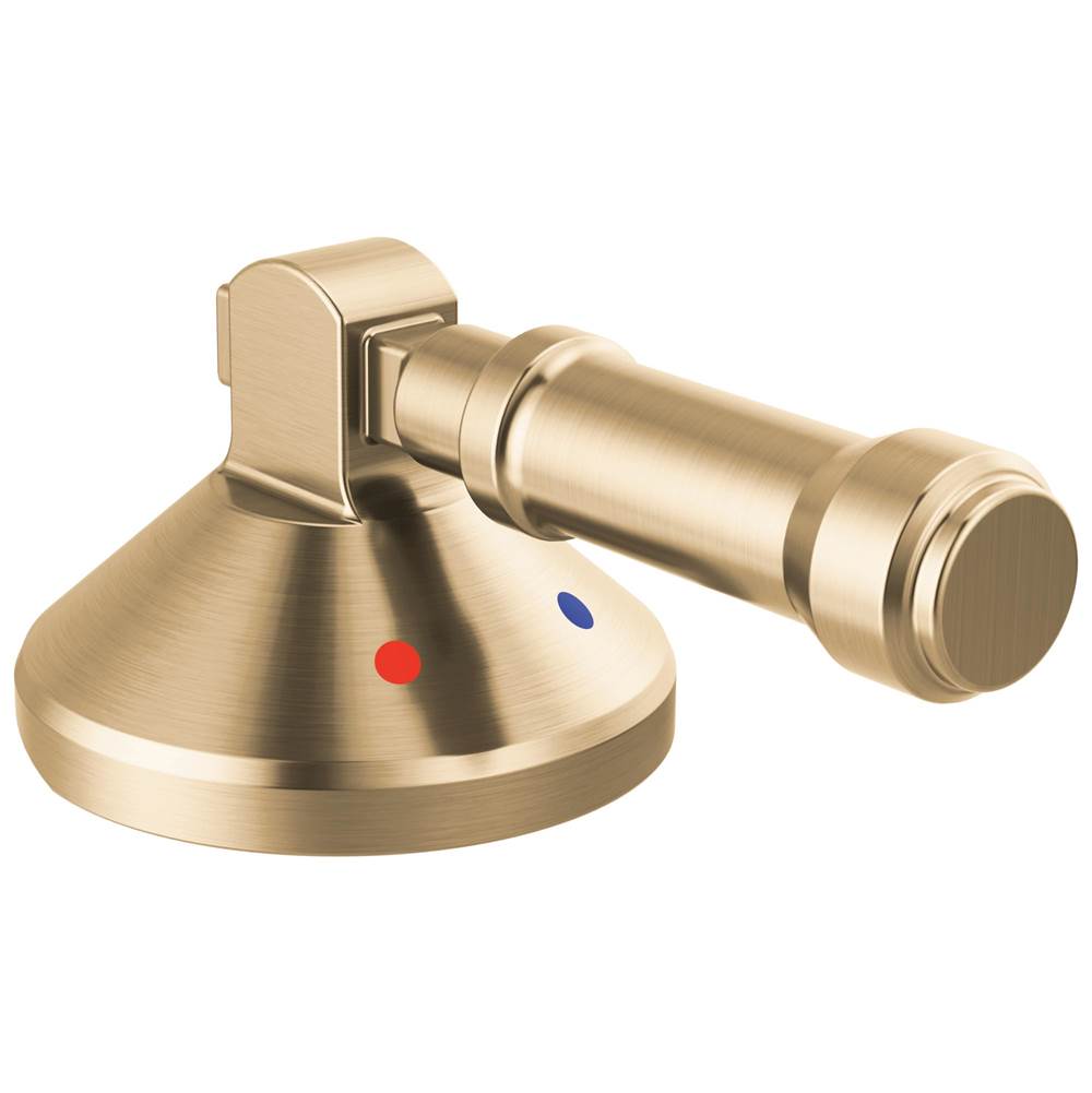 Delta Faucet - BroderickE 3-Hole Roman Tub w/Hand Shower - Handle Kit-Level - LumicoatÂ® Champagne Bronze