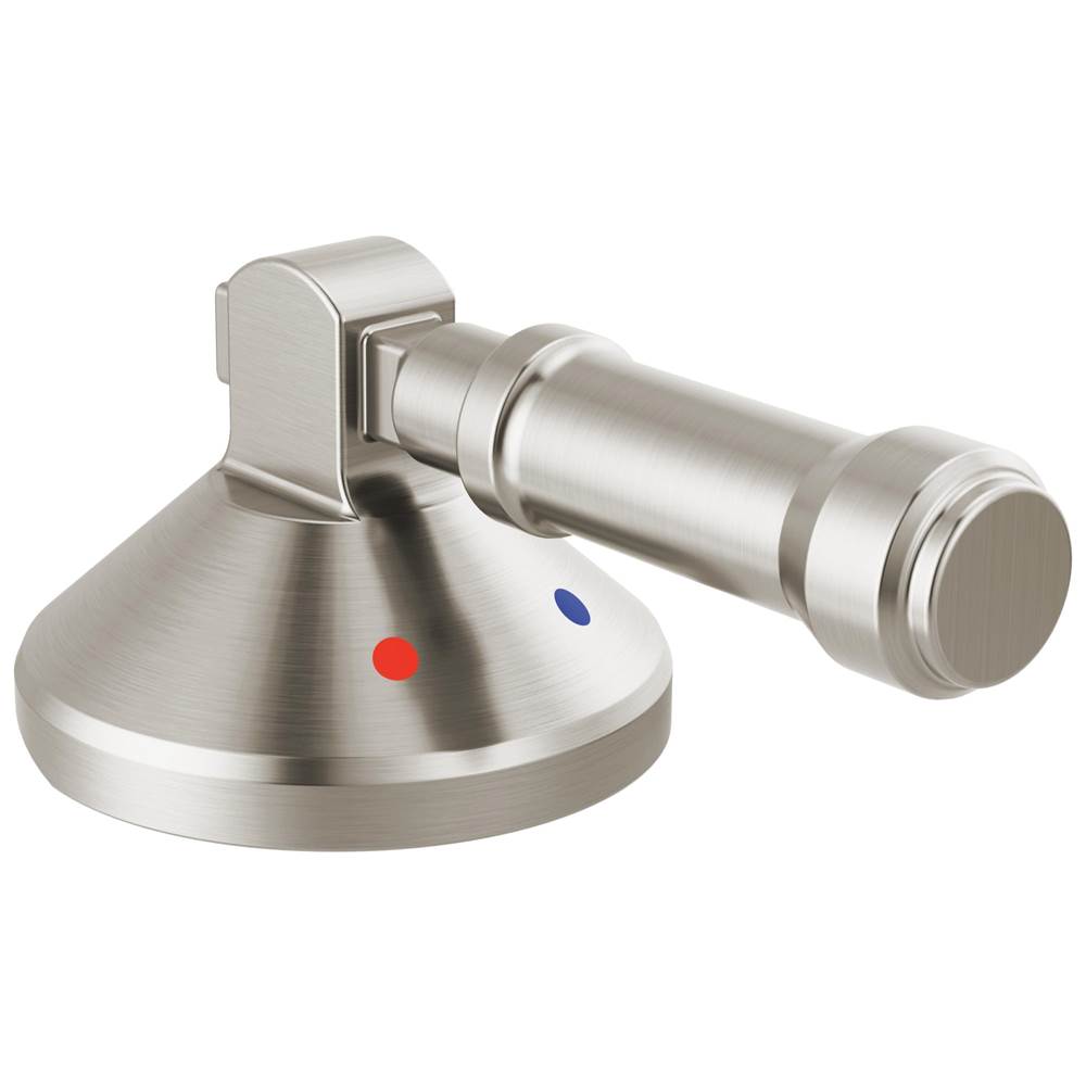 Delta Faucet - BroderickE 3-Hole Roman Tub w/Hand Shower - Handle Kit-Level - LumicoatÂ® Stainless