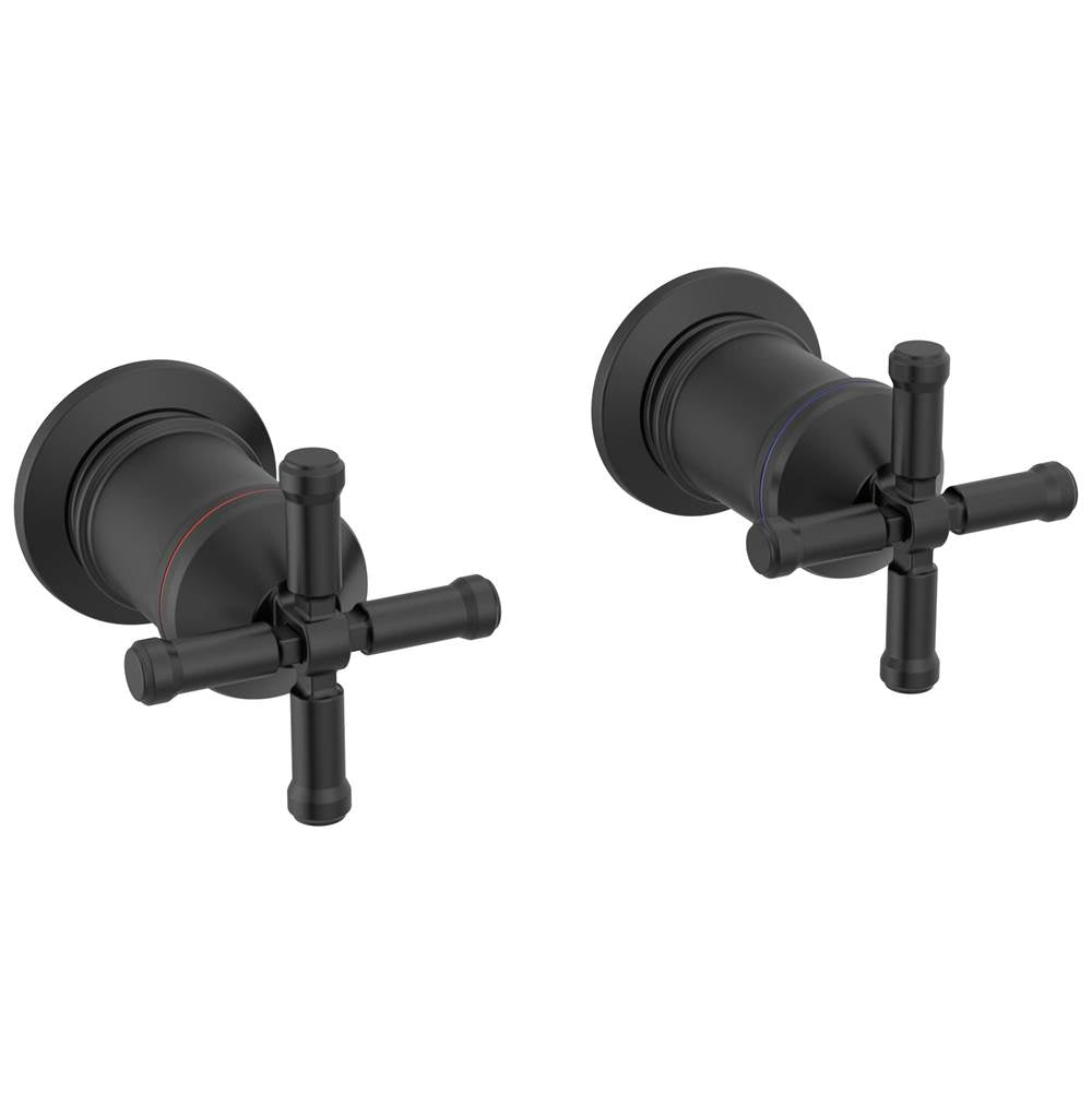 Delta Faucet - BroderickE Wall Mount Tub Filler Handle Kit-Cross - Matte Black