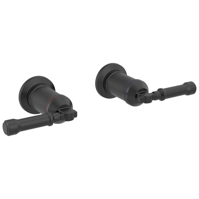 Delta Faucet - BroderickE Wall Mount Bathroom Faucet Handle Kit-Lever - Matte Black