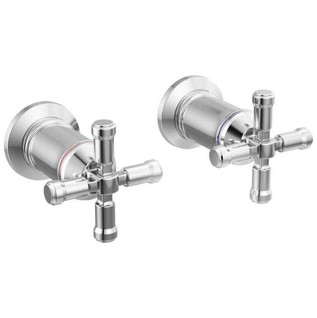Delta Faucet - BroderickE Wall Mount Bathroom Faucet Handle Kit-Cross - LumicoatÂ® Chrome