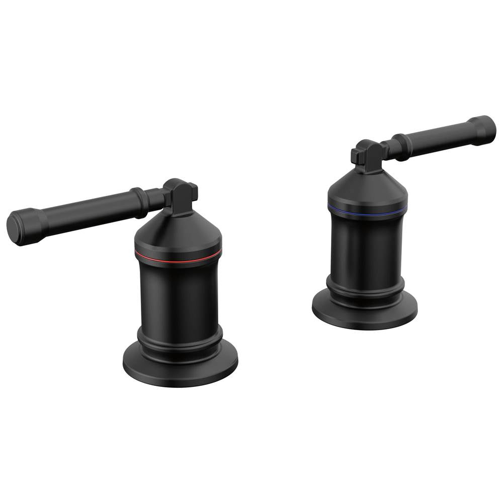 Delta Faucet - BroderickE 2 Handle Roman Tub handle Kit-Lever - Matte Black