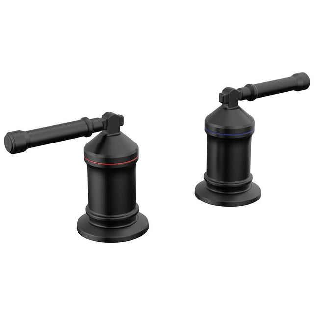 Delta Faucet - BroderickE 2 Handle Roman Tub handle Kit-Lever - Matte Black