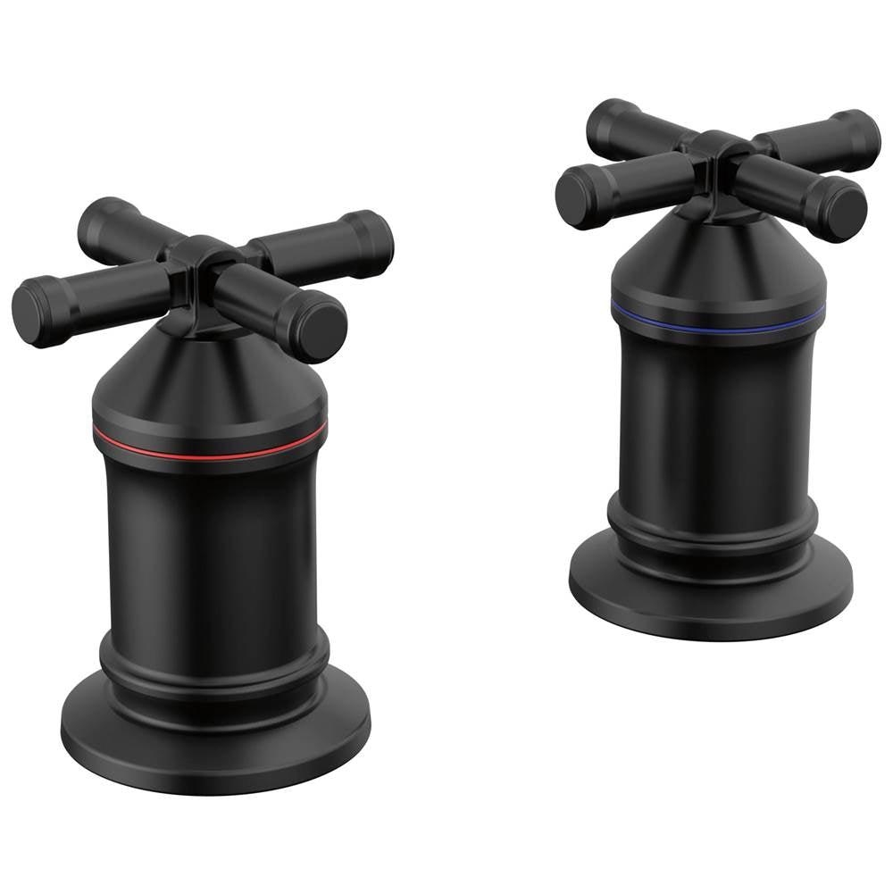Delta Faucet - BroderickE 2 Handle Roman Tub handle Kit-Cross - Matte Black