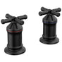 Delta Faucet - BroderickE 2 Handle Roman Tub handle Kit-Cross - Matte Black