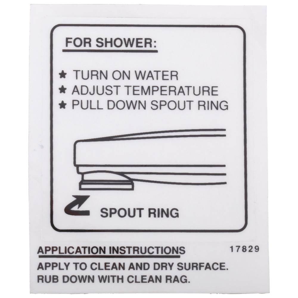 Delta Faucet - Other Decal - Tub Spout - Pull-Down Diverter
