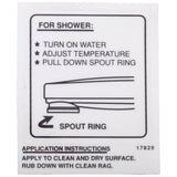 Delta Faucet - Other Decal - Tub Spout - Pull-Down Diverter