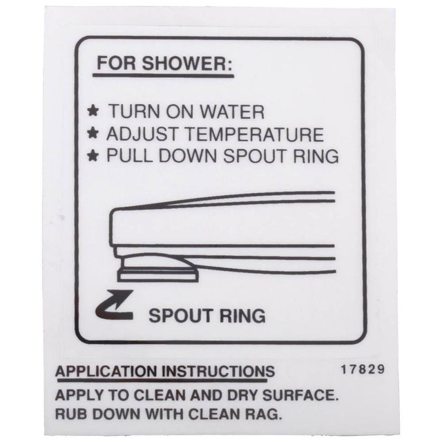 Delta Faucet - Other Decal - Tub Spout - Pull-Down Diverter