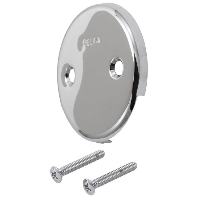 Delta Faucet - Other Overflow Plate & Screws - No Trip Lever - Chrome