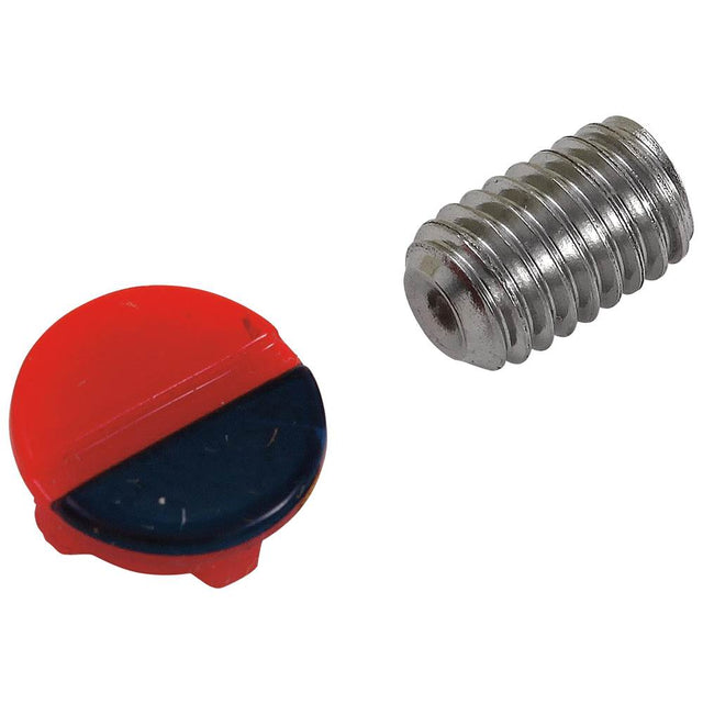 Delta Faucet - Other Handle Set Screw & Button - Red & Blue