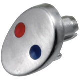 Delta Faucet - Pilar Button - Red / Blue - Finished - Arctic Stainless