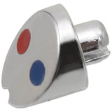Delta Faucet - CollinsE Button - Red / Blue - Finished - Stainless