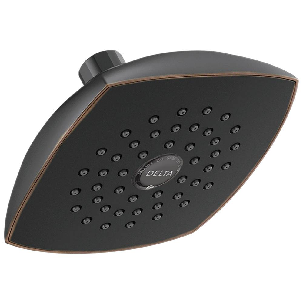 Delta Faucet - Universal Showering Components Touch-Clean Raincan Single-Setting Shower Head - Oil Rubbed Bronze