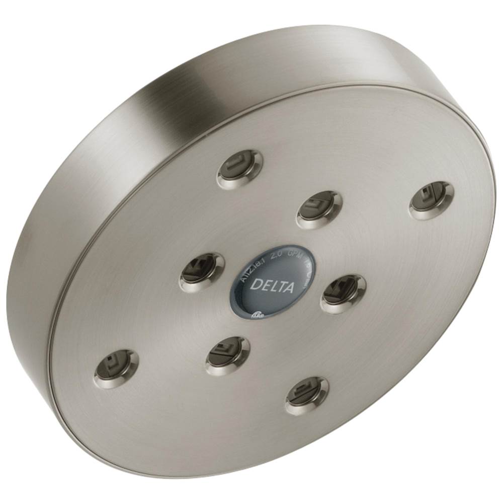 Delta Faucet - Universal Showering Components H2OKineticSingle-Setting Raincan Shower Head - LumicoatÂ® Stainless