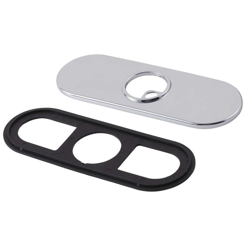 Delta Faucet - Trinsic Escutcheon & Gasket - 3 Hole - 1H Bathroom - Matte Black