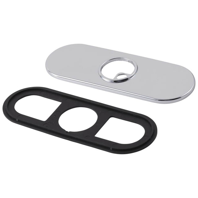 Delta Faucet - Trinsic Escutcheon & Gasket - 3 Hole - 1H Bathroom - Matte Black