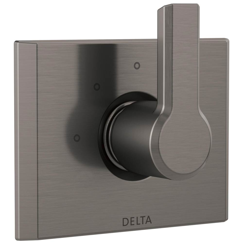 Delta Faucet - PivotalE 3-Setting 2-Port Diverter Trim - LumicoatÂ® Black Stainless