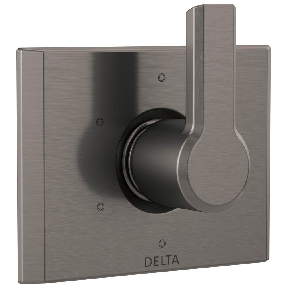Delta Faucet - PivotalE 6-Setting 3-Port Diverter Trim - LumicoatÂ® Black Stainless
