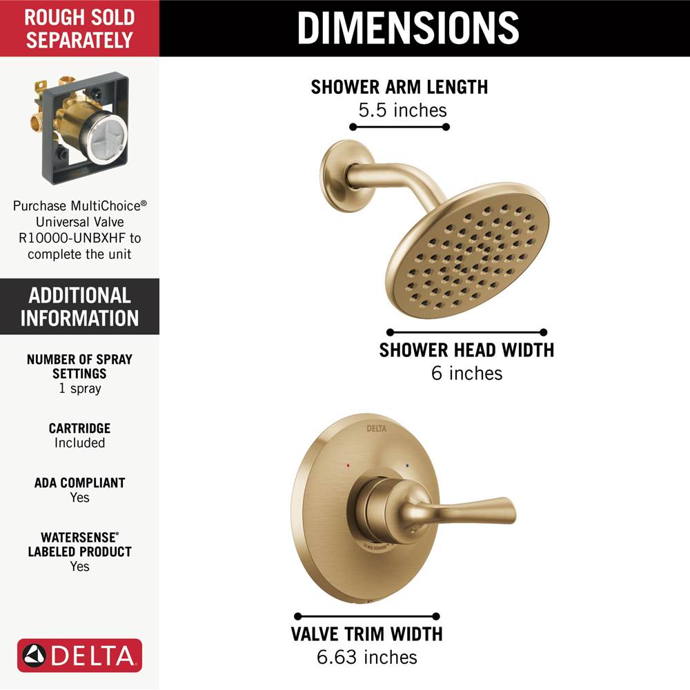 KayraE Monitor 14 Series Shower Trim