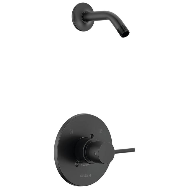 Delta Faucet - ModernE Monitor 14 Series Shower Trim - Less Head - Matte Black