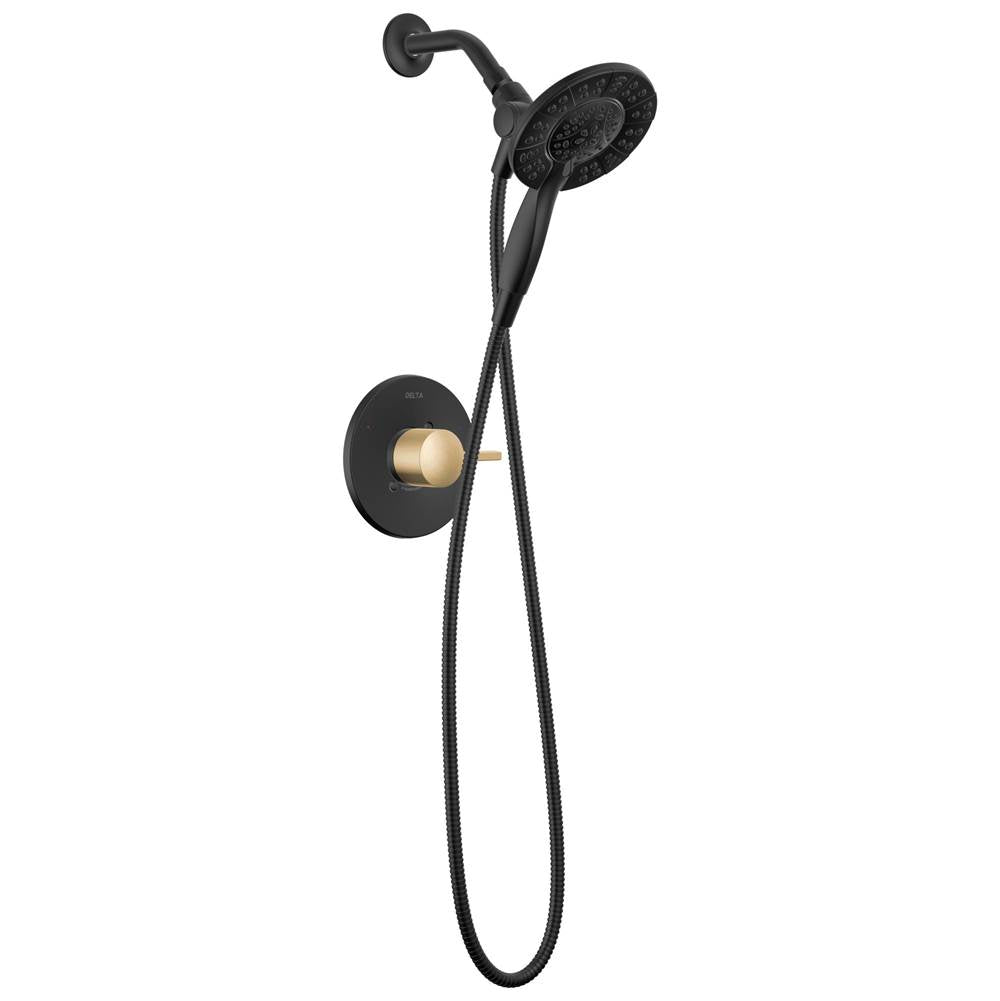 Delta Faucet - AlbionE Monitor 14 Series Shower Only Trim Only with In2ition Hand Shower - Matte Black With Champagne Bronze