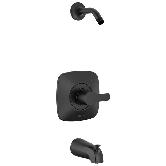 Delta Faucet - ModernE Monitor 14 Series Tub & Shower Trim - Less Head - Matte Black