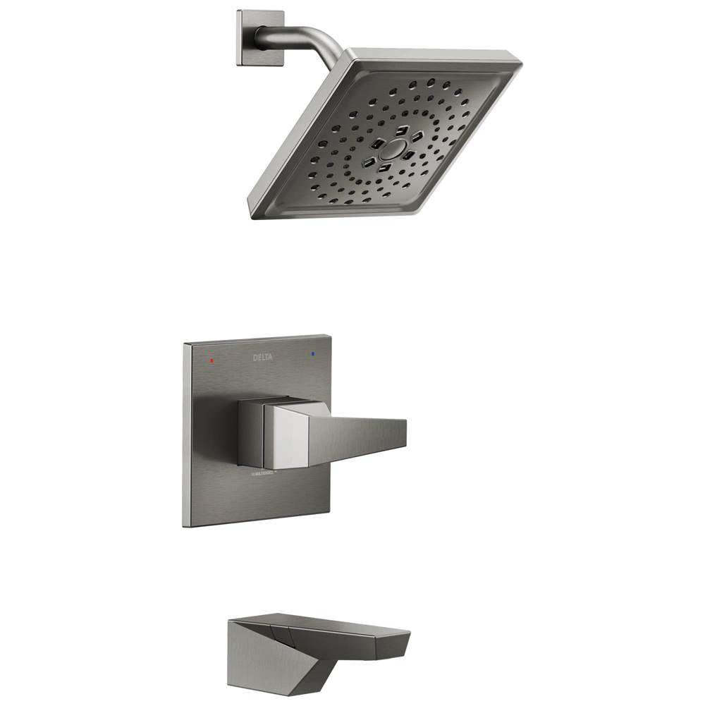 Delta Faucet - TrillianE 14 Series H2Okinetic Tub Shower Trim - LumicoatÂ® Black Stainless