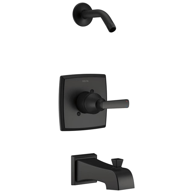 Delta Faucet - Ashlyn Monitor 14 Series Tub and Shower Trim - Less Head - Matte Black