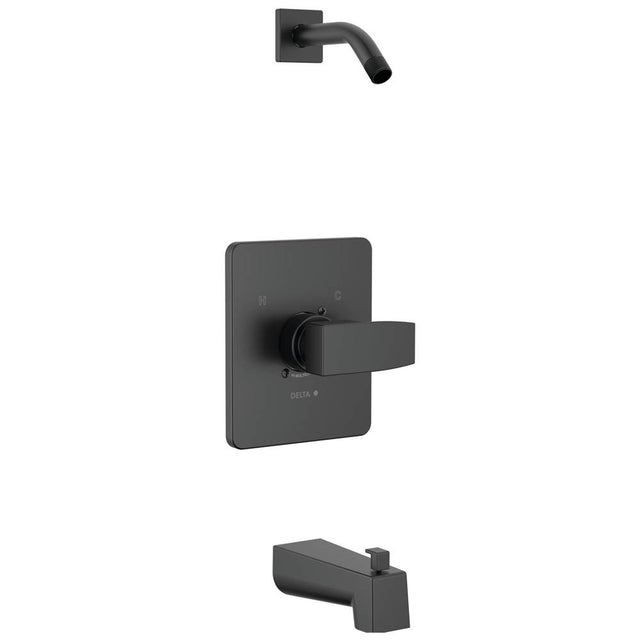 Delta Faucet - ModernE Monitor 14 Series Tub & Shower Trim - Less Head - Matte Black
