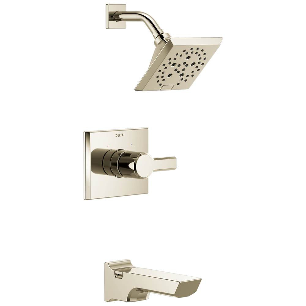 Delta Faucet - PivotalE Monitor 14 Series H2OKineticTub and Shower Trim - LumicoatÂ® Polished Nickel