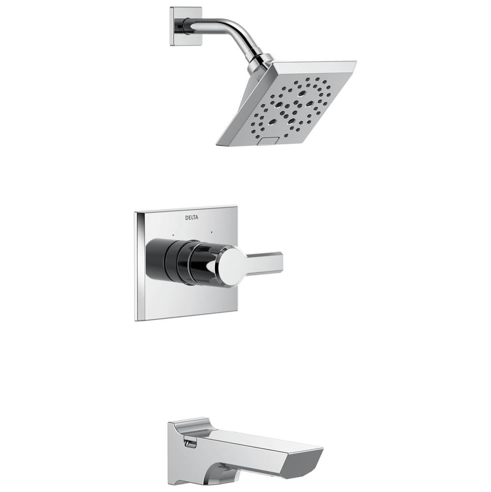 Delta Faucet - PivotalE Monitor 14 Series H2OKineticTub and Shower Trim - LumicoatÂ® Chrome