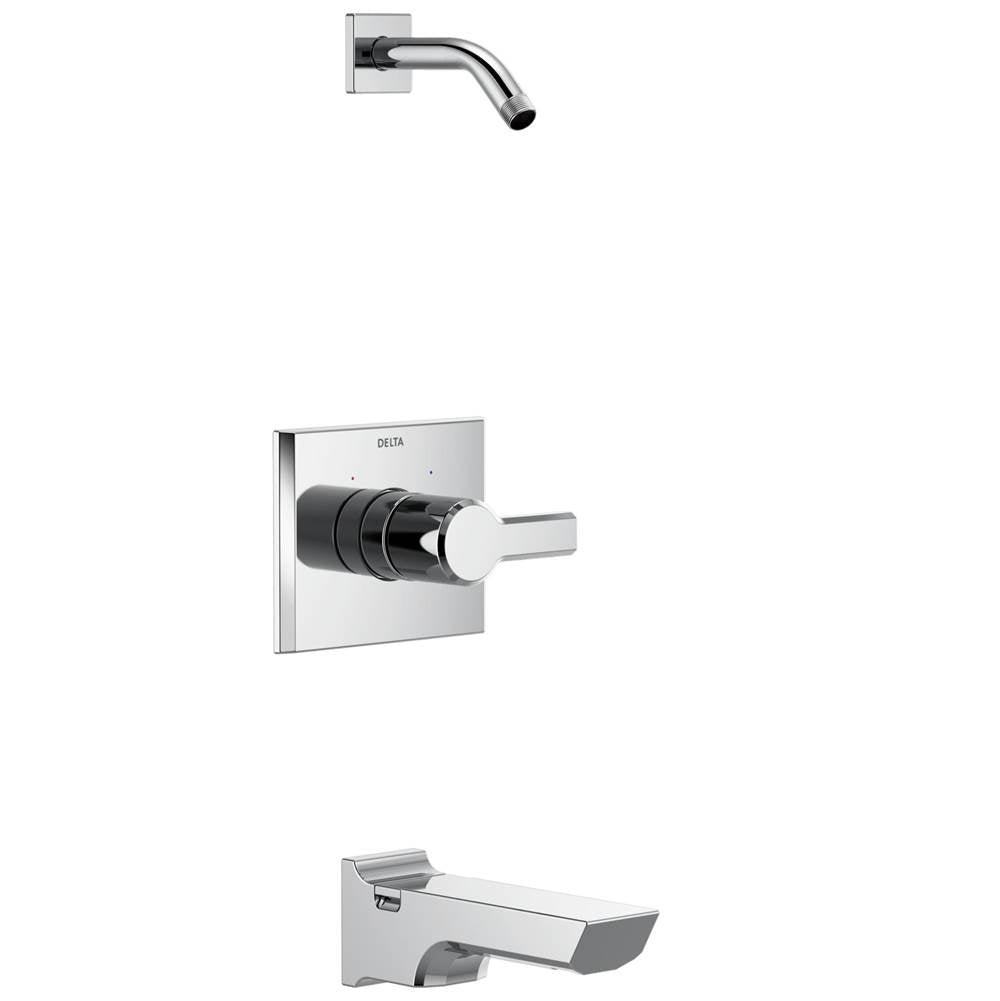 Delta Faucet - PivotalE Monitor 14 Series Tub and Shower Trim - Less Head - LumicoatÂ® Chrome