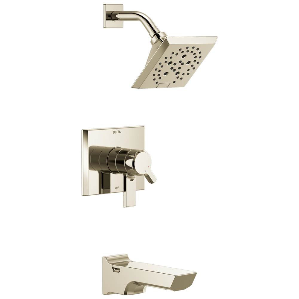 Delta Faucet - PivotalE Monitor 17 Series H2OKineticTub and Shower Trim - LumicoatÂ® Polished Nickel