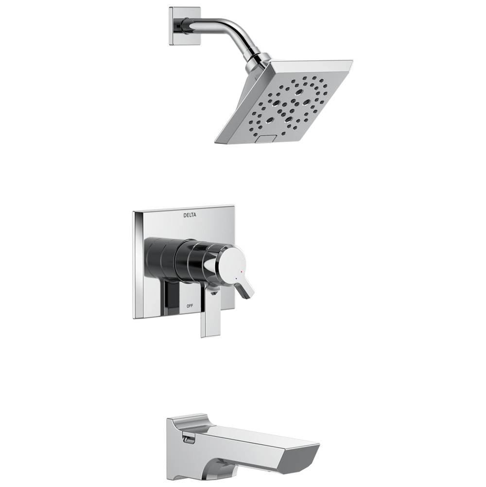 Delta Faucet - PivotalE Monitor 17 Series H2OKineticTub and Shower Trim - LumicoatÂ® Chrome