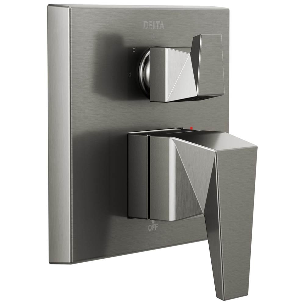 Delta Faucet - TrillianE Two-Handle Monitor 14 Series Valve Trim with 3-Setting Diverter - LumicoatÂ® Black Stainless